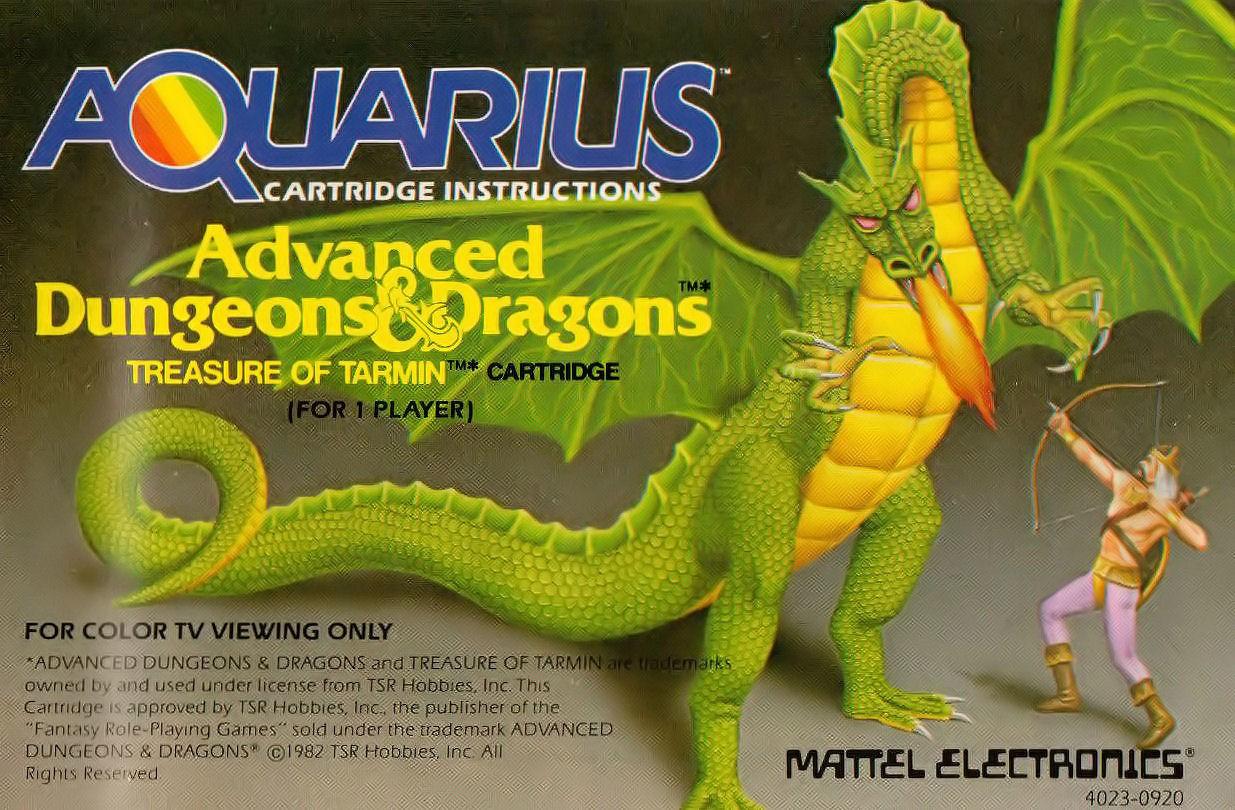 Mattel Aquarius Game Manuals Pack