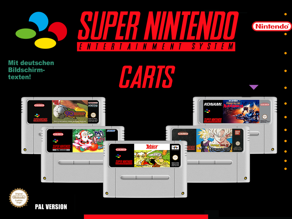 Super Nintendo Entertainment System Carts (Europe)