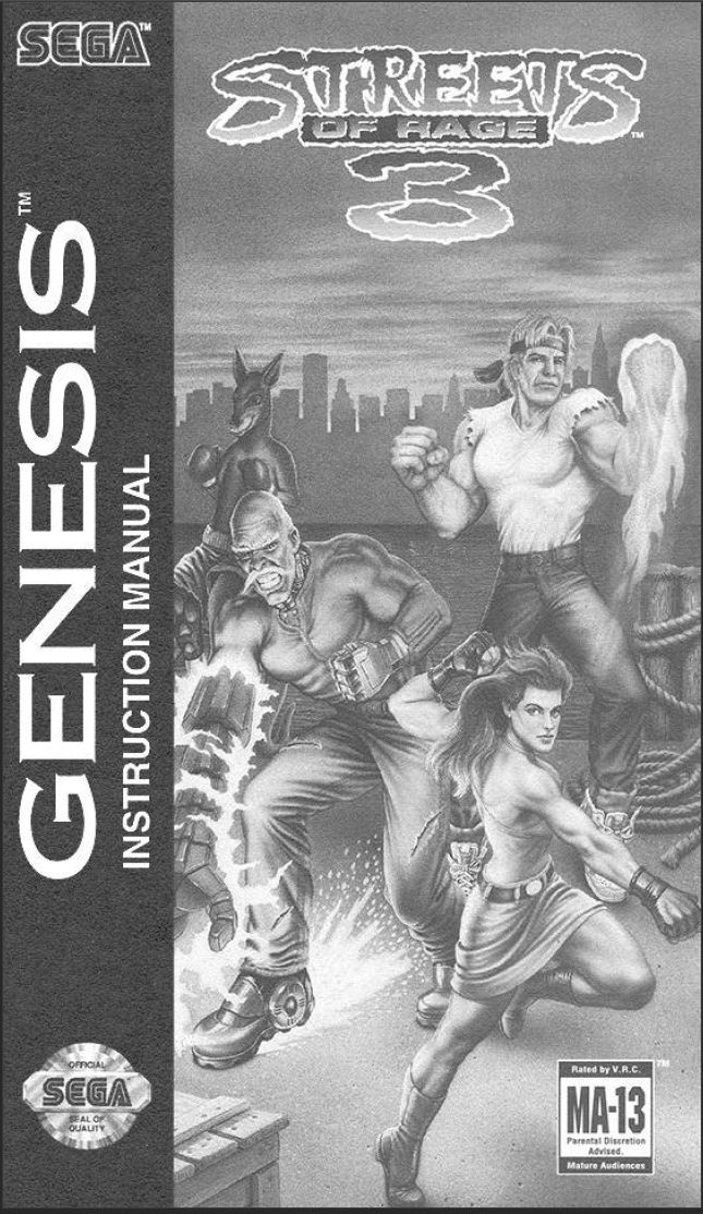 Streets of Rage 3 - Game Manual