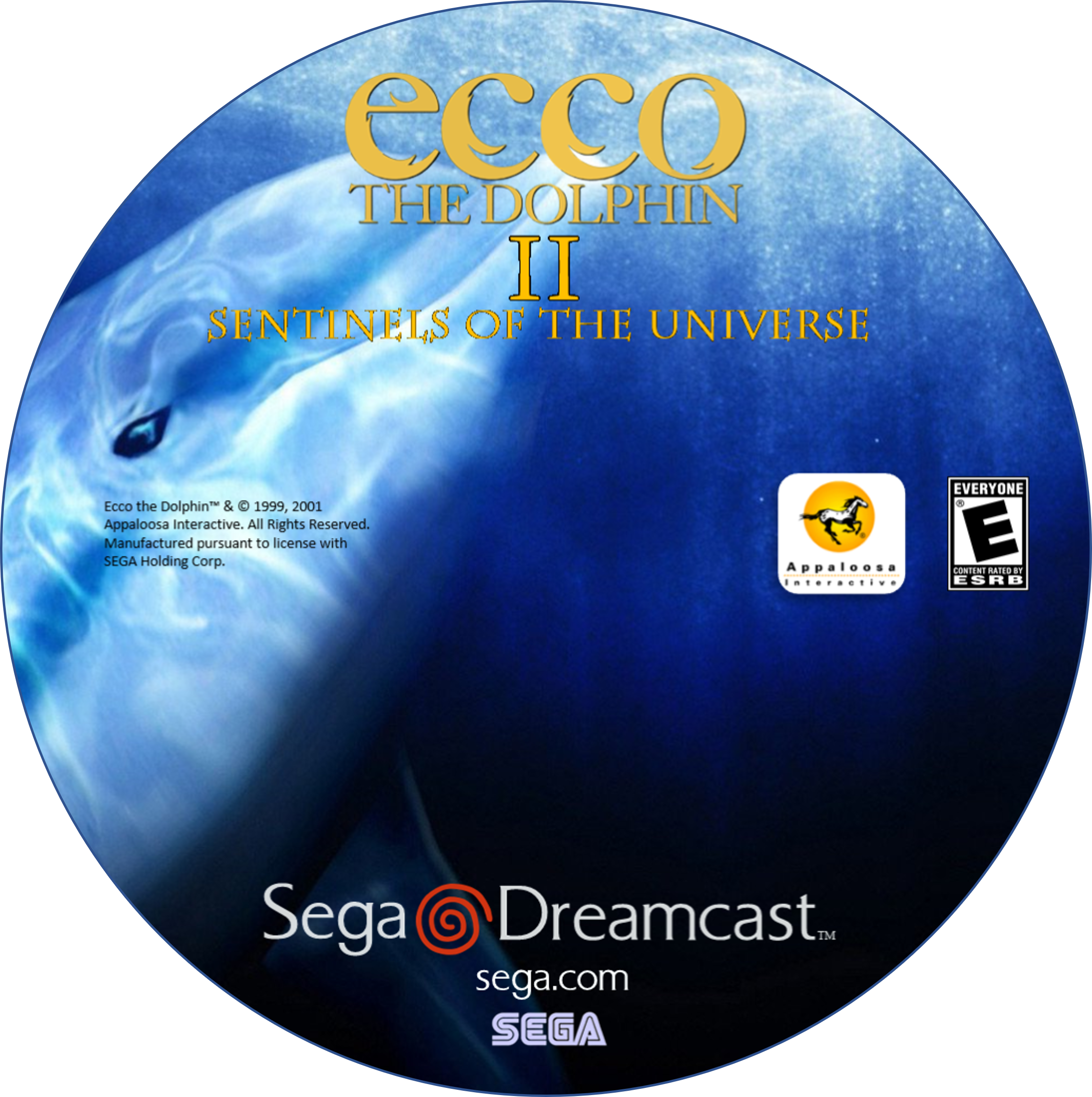 Ecco the Dolphin II Sentinels of the Universe Disc (Sega Dreamcast NTSC)