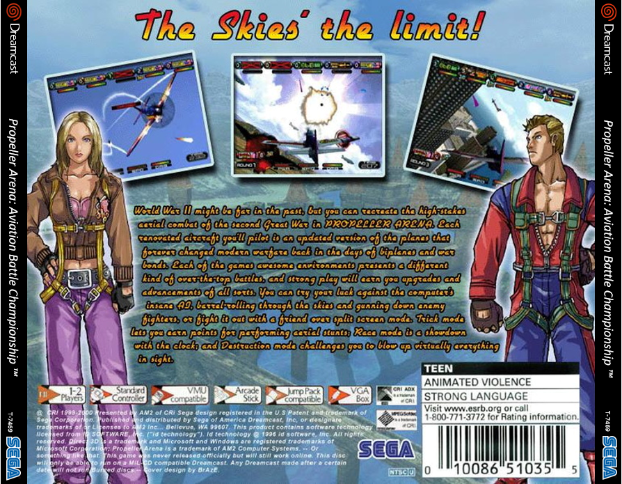 Propeller Arena: Aviation Battle Championship (Sega Dreamcast NTSC) - Box  Submissions - EmuMovies