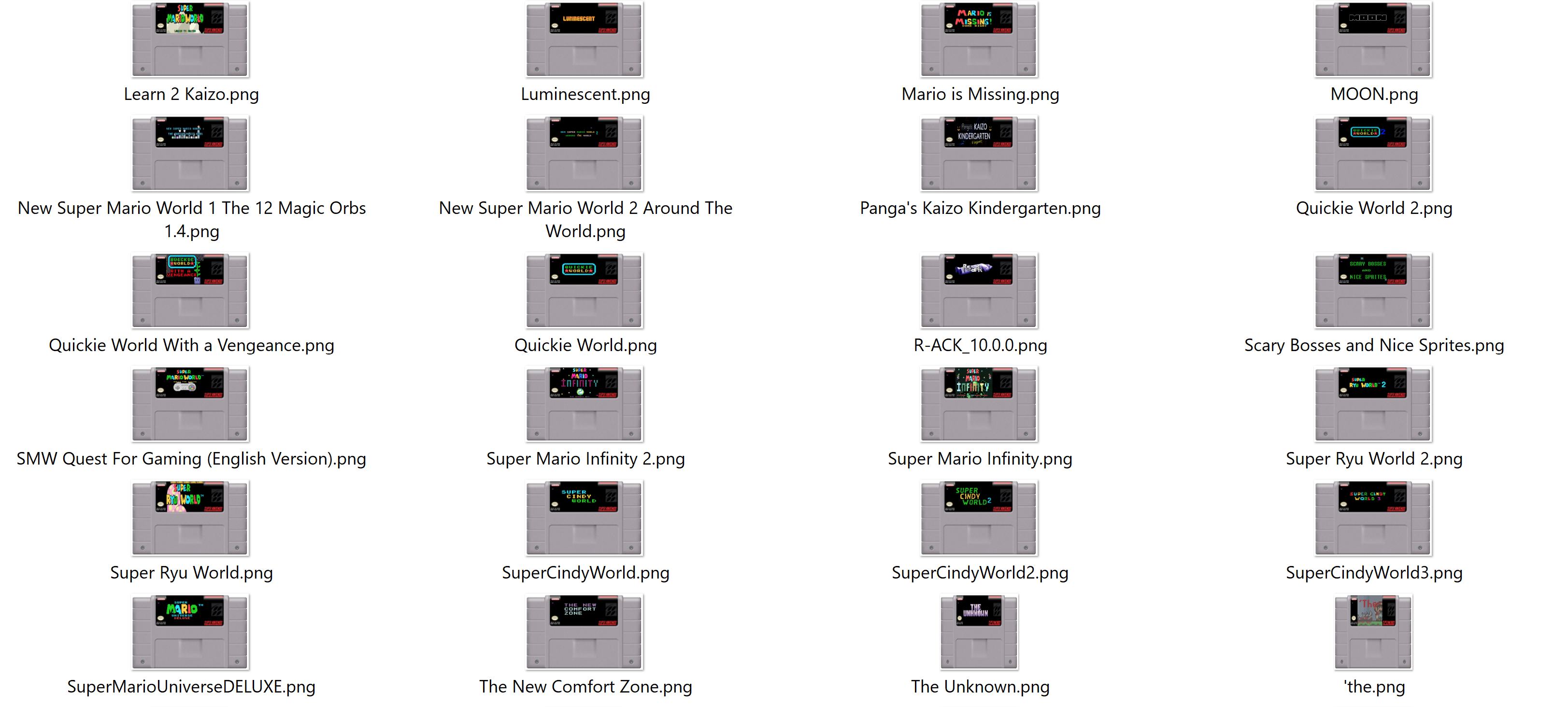 SNES - SMW Hacks Cartridge Pack