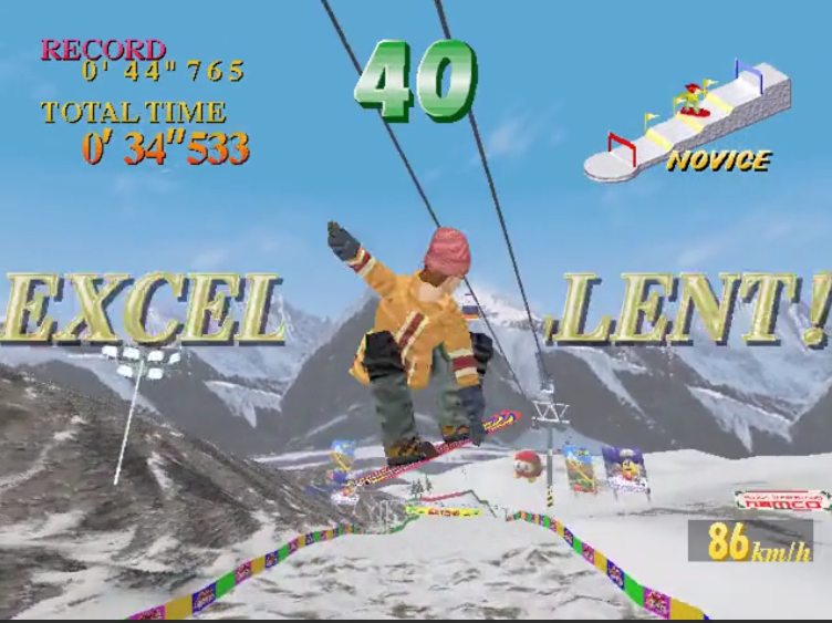 Alpine Surfer video snap and wheel art (mame 0.250)