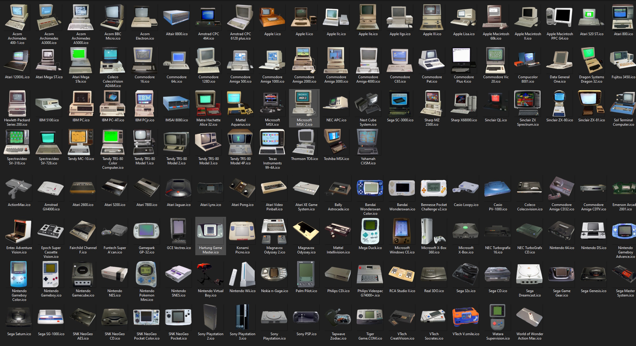 Emulation Icons (Computers. Consoles, & Handhelds)