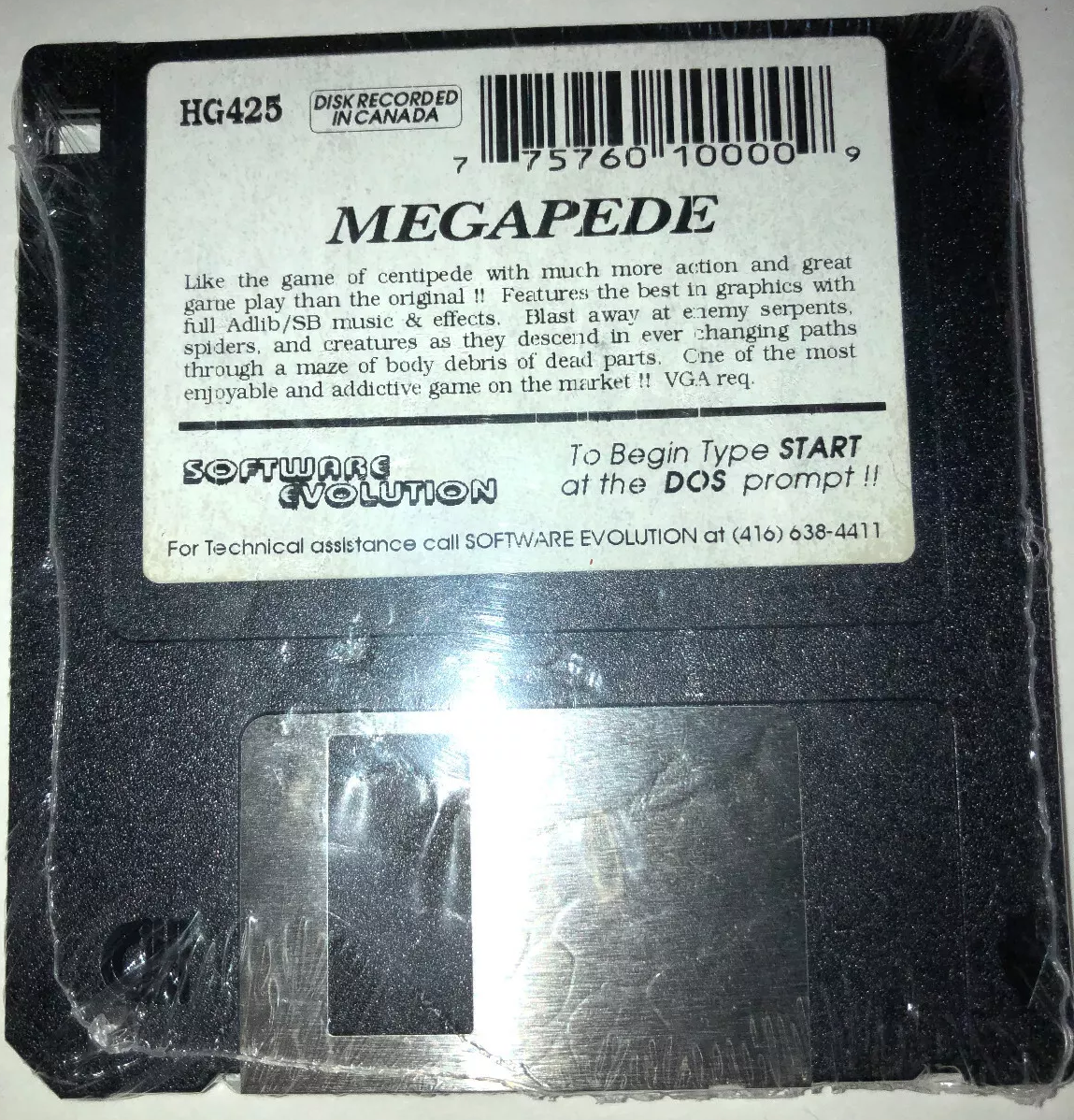 Megapede MS DOS box and disk