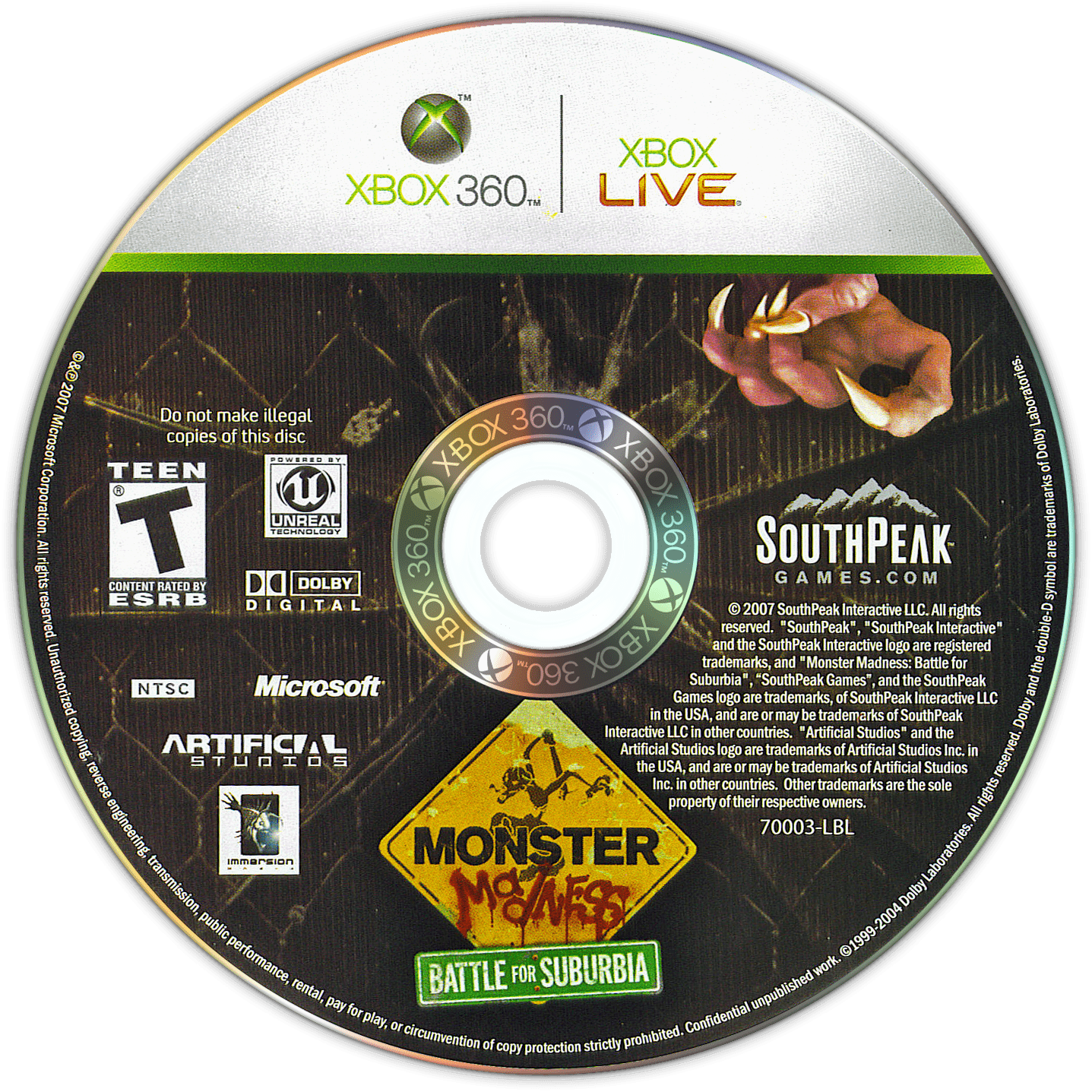 Microsoft XBOX 360 2D Discs Pack (807)