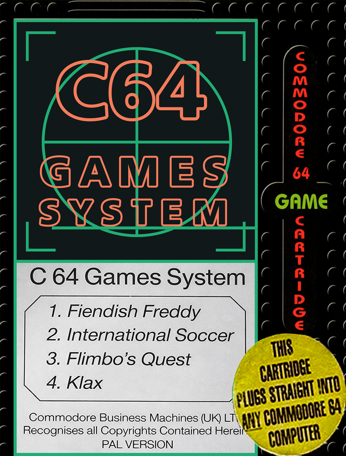 Commodore 64 Games System Console 2d boxes