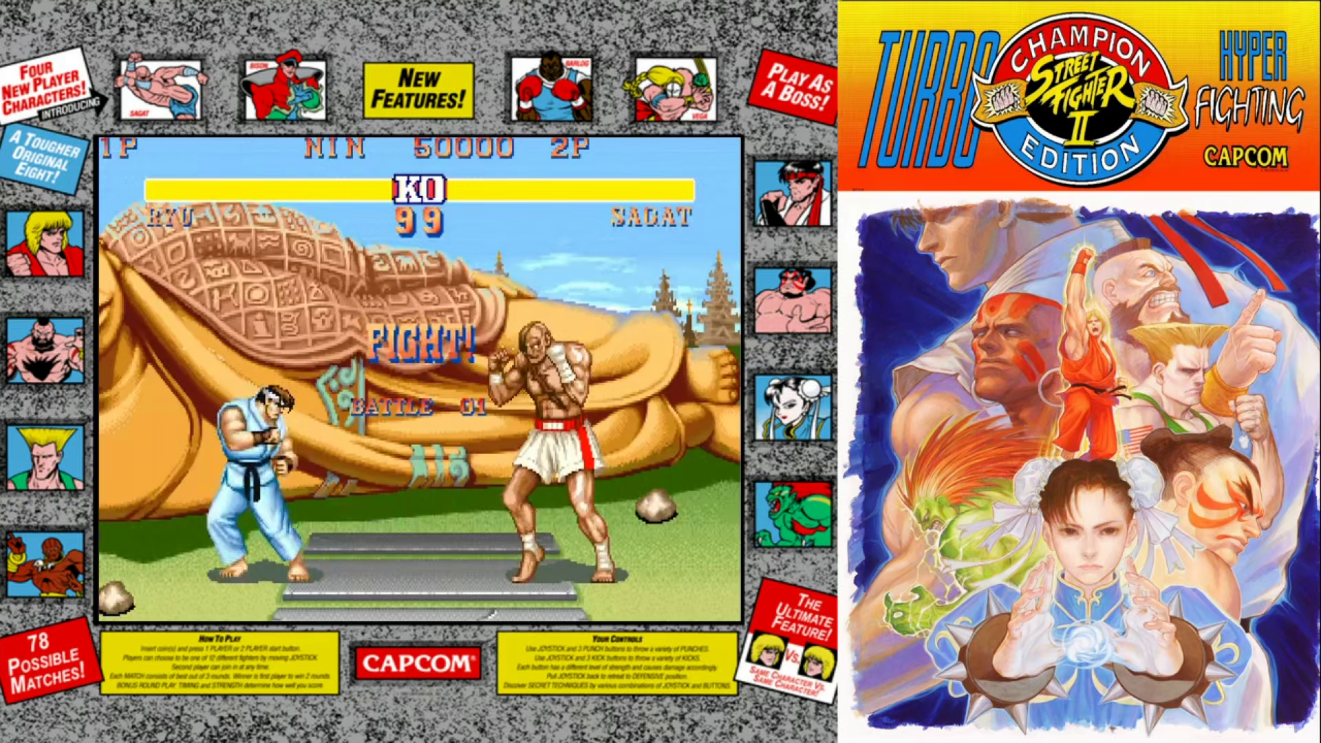 Street Fighter II Champion Edition Turbo Hyper Fighting Theme Video (HEVC)